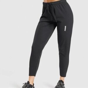 Gymshark L Large Joggers Pause‎ Black Baggy Elastic Waist Ribbed Oversized Relax